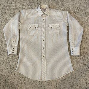 Vintage H Bar C Ranchwear  Pearl Snap Shirt M Western Cowboy Rodeo Long Tail